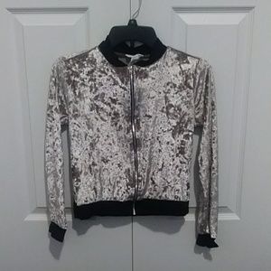Velvet pink girls stylish jacket